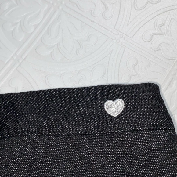 EUC Dear Stalker Mini Skirt with Ruffled Hem & Embroidered Heart - Picture 3 of 7